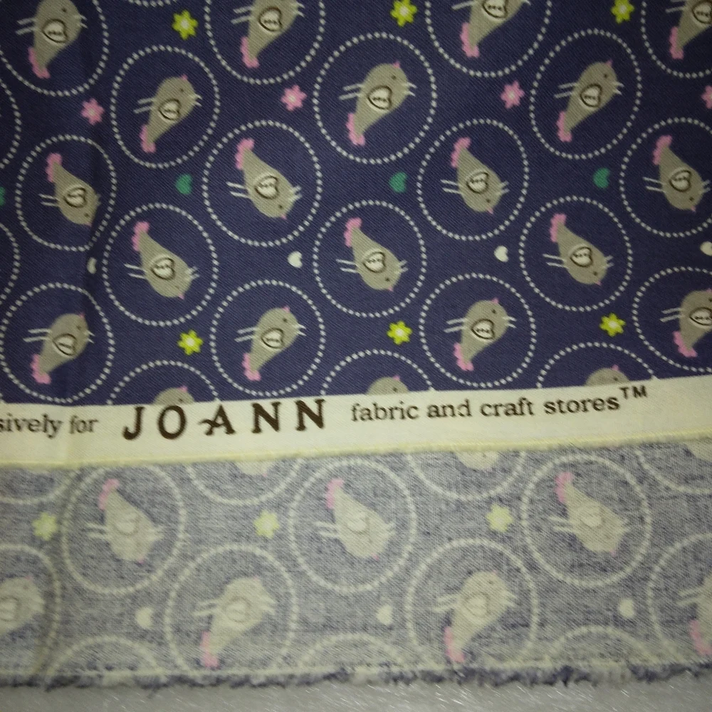 FABRIC Scandinavian Style sweet little birds arranged on blue, 1 yd
